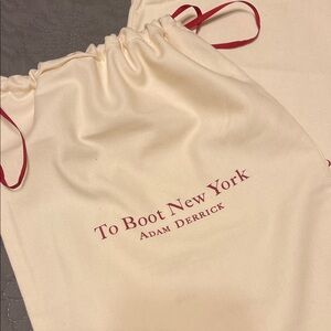 To Boot New York Dust Bag with Red Logo and Drawstring